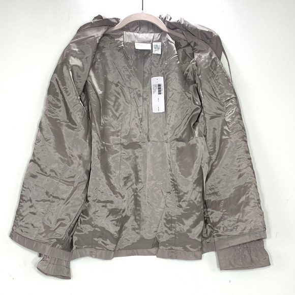 ZENERGY by CHICO'S Emma Jacket Sz 2 US L/12 Dove Grey Windbreaker Coat NWT - Picture 3 of 6